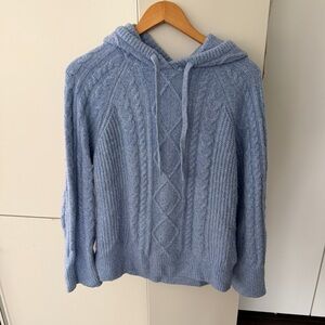 Abercrombie & Fitch Soft Blue Cable Knit Sweater